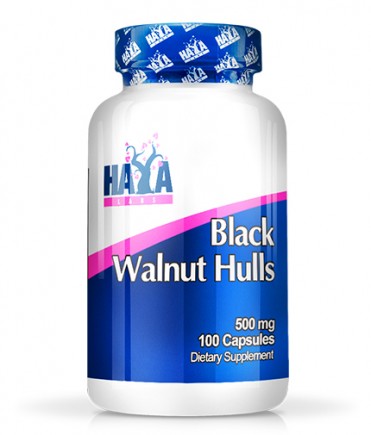 HAYA LABS Black Walnut Hulls 500mg. / 100 caps.