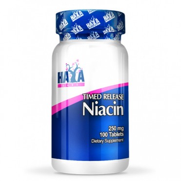 HAYA LABS Niacin Time Release 250mg  100 Tabs.
