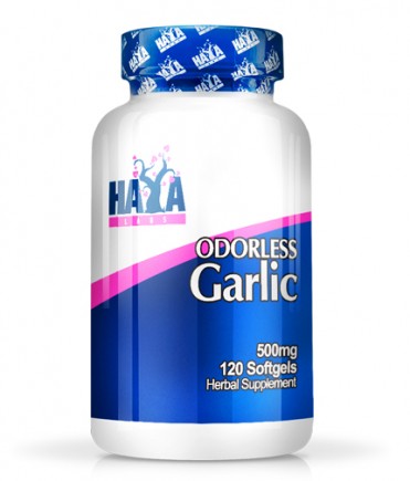 HAYA LABS Odorless Garlic 500mg.  120 Softgels