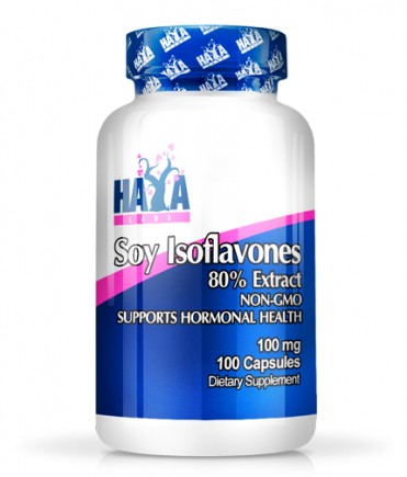 HAYA LABS Soy Isoflavones 80% Extract NON-GMO 100mg  100caps