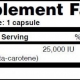 HAYA LABS Natural Beta Carotene 20,000 IU / 100 Tabs.